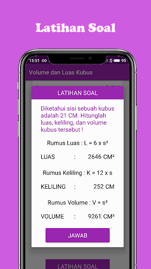 Kalkulator Luas Keliling Volume : Kubus Screenshot 2