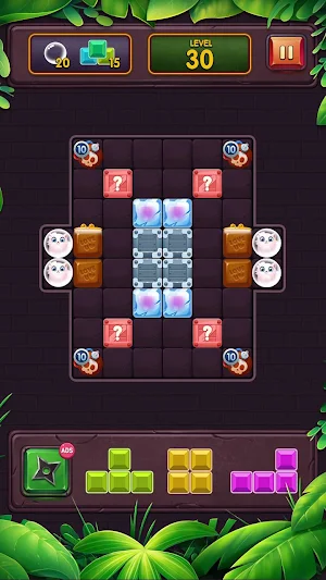 Classic Block Puzzle Game 1010: Free Cat Pop Game Screenshot 1