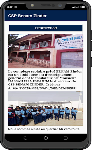 CSP BENAM-ZINDER Screenshot 1