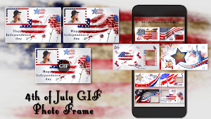 4th July GIF Photo Frame / 4th of July Photo Frame Screenshot 0