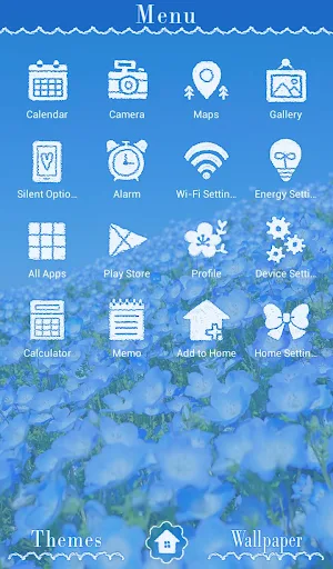 Beautiful Wallpaper Nemophila Field Theme Screenshot 1