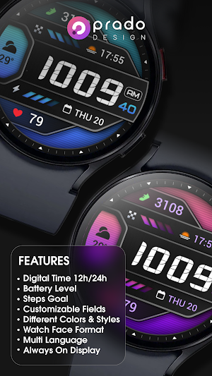 PRADO 86 Digital Watch Face Screenshot 2