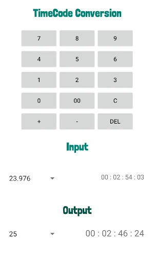 Time Code Conversion Screenshot 3