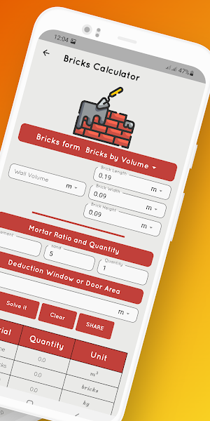 Construction Civil Calculator Screenshot 1