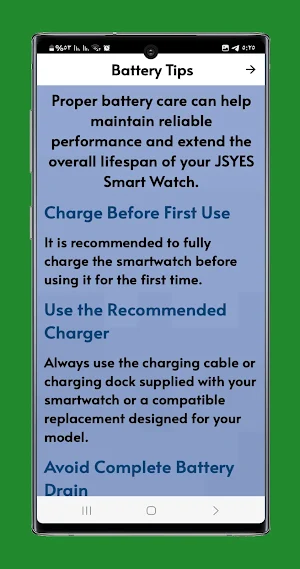 jsyes smart watch guide Screenshot 2