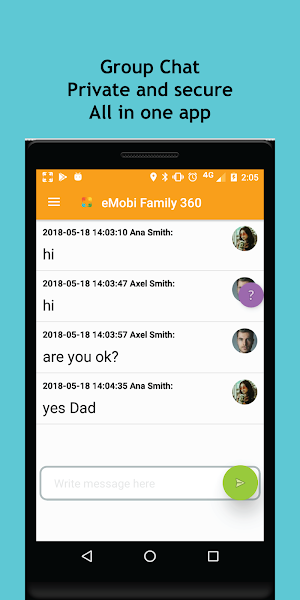 Family Locator GPS Tracker Child - Chat - ToDo 360 Screenshot 2
