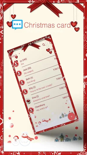 Christmas card skin (Next SMS) Screenshot 0