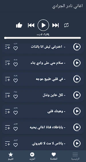 جميع اغاني نادر الجرادي بدونت Screenshot 2