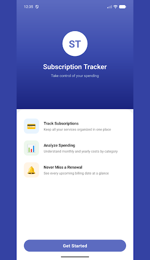 Subscription Tracker Screenshot 1