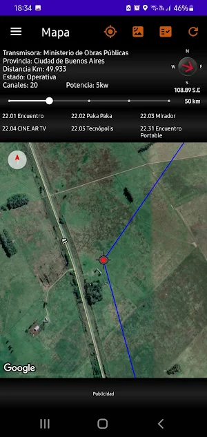 Orientador Antenas TDA Screenshot 2