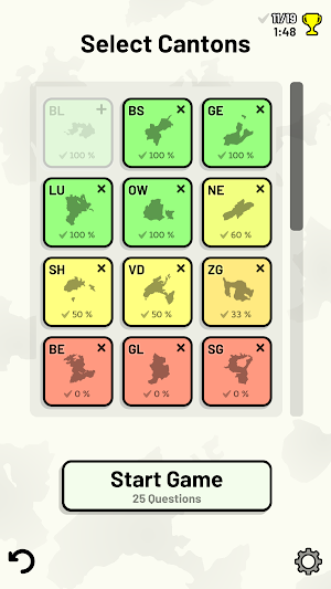Swiss Cantons Quiz Screenshot 2
