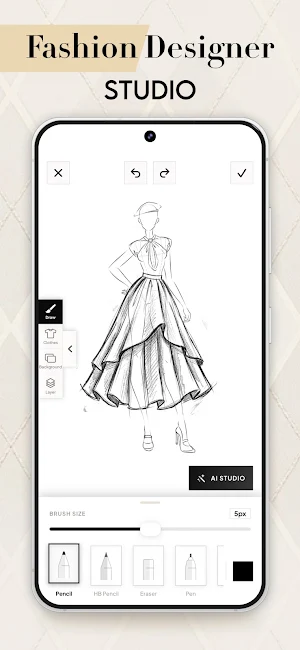 Fashion Design Clothes: Sketch Screenshot 0