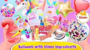 Bubble Balloon Makeup Slime  - Slime Simulator Screenshot 1