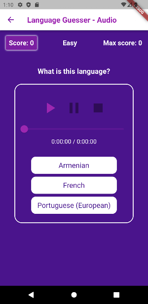 Language Guesser Screenshot 2