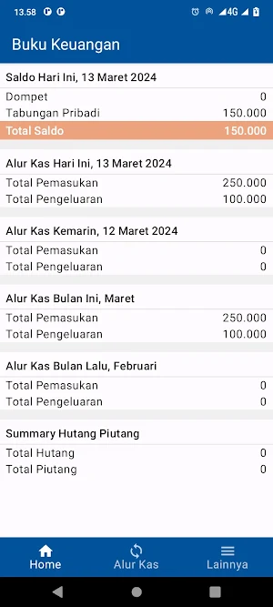 Catatan Tabungan Dan Alur Kas Screenshot 0