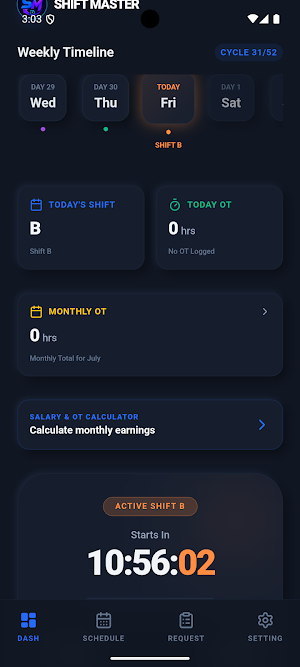 Shift Master Screenshot 1