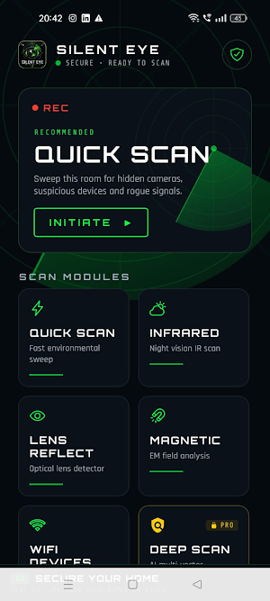Silent Eye-Hidden Cam Finder Screenshot 1