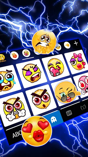 Blue Lightning Keyboard Theme Screenshot 3