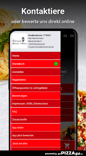 Pizzeria Grande Milano Köln Screenshot 2