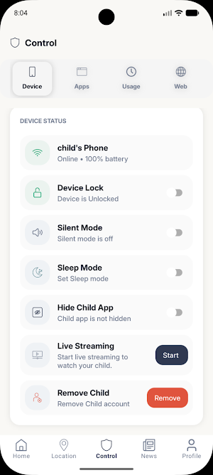 Kavach Parent App Screenshot 3