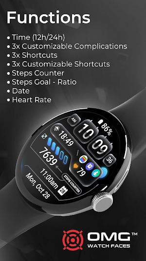 OMG 02 - Digital Watch Face Screenshot 2