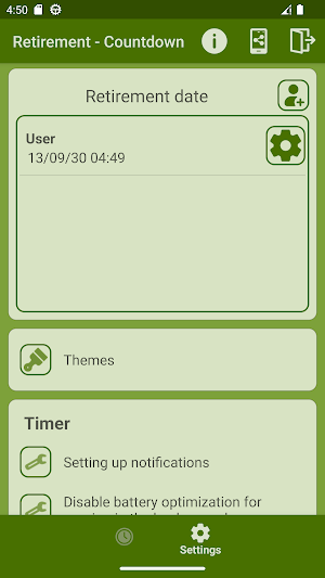 Retirement - Countdown Screenshot 1