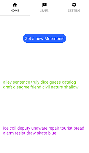 Mnemonic Phrase Generator - Se Screenshot 2