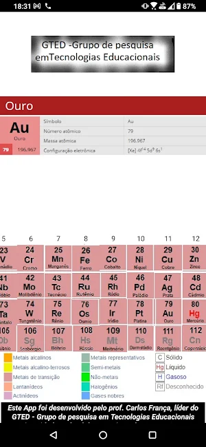 Química - Tabela periódica Screenshot 1
