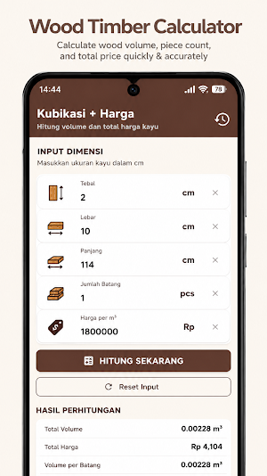 Wood Timber Calculator Screenshot 3
