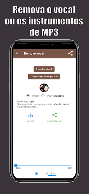 RafaSplit:Remove vocal de mp3 Screenshot 0