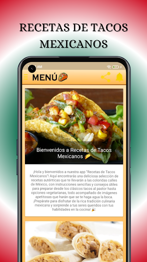Recetas de Tacos de México Screenshot 0