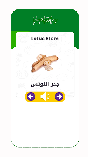 Vegetable Names in Arabic Screenshot 1
