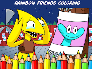 Red rainbow Friend Coloring 3 Screenshot 0
