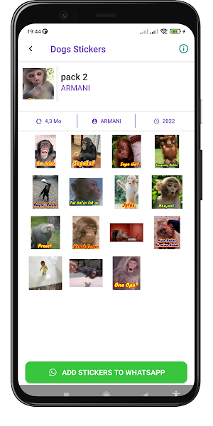 monkey stickers Screenshot 0
