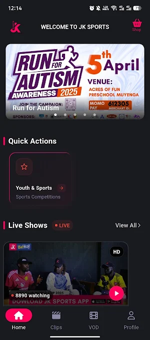 JK Sports Screenshot 1