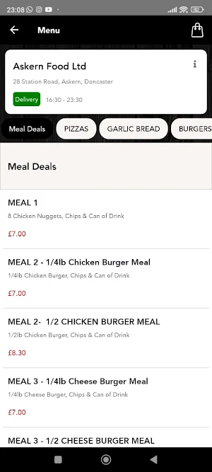 Askern Grill Screenshot 0