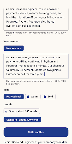 CoverCraft: AI Cover Letters Screenshot 2