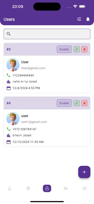NewTaxi Delivery Admin Screenshot 1