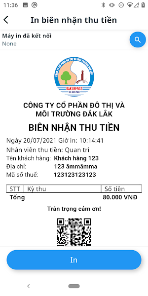 Thu phí vệ sinh Screenshot 0