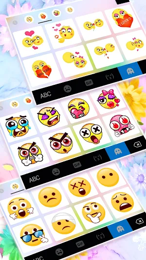 Colorful Sunflowers Keyboard Background Screenshot 3