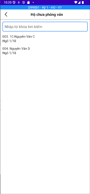 Điều tra thu nhập 2025 Screenshot 0