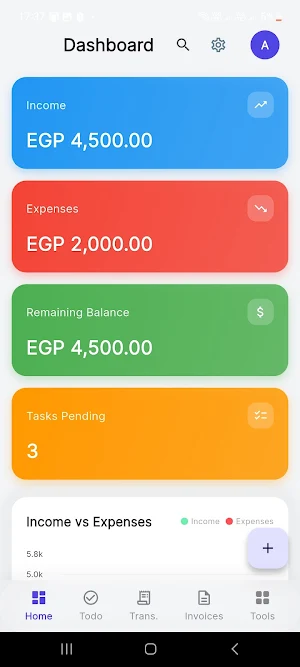 Glow: Expense & Task Tracker Screenshot 0
