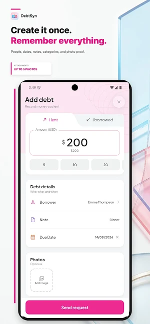 DebtSyn: Debt & IOU Tracker Screenshot 1