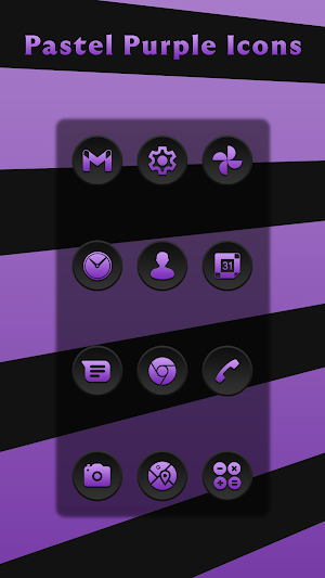 Pastel Purple On Gray Icons Screenshot 0
