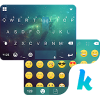 Green Galaxy Keyboard Theme
