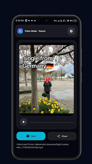 Video audio remover - Muter Screenshot 1