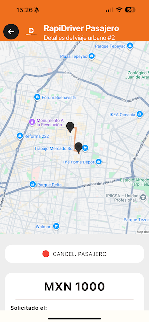 RapiDriver Pasajero Screenshot 3