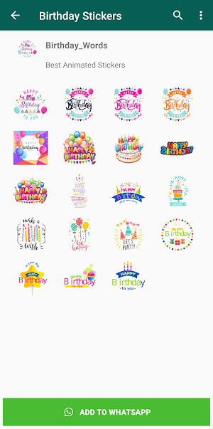 Happy Birthday Stickers Screenshot 1