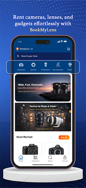 BookMyLens Screenshot 1