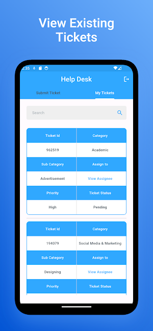 Riphah Helpdesk Screenshot 2
